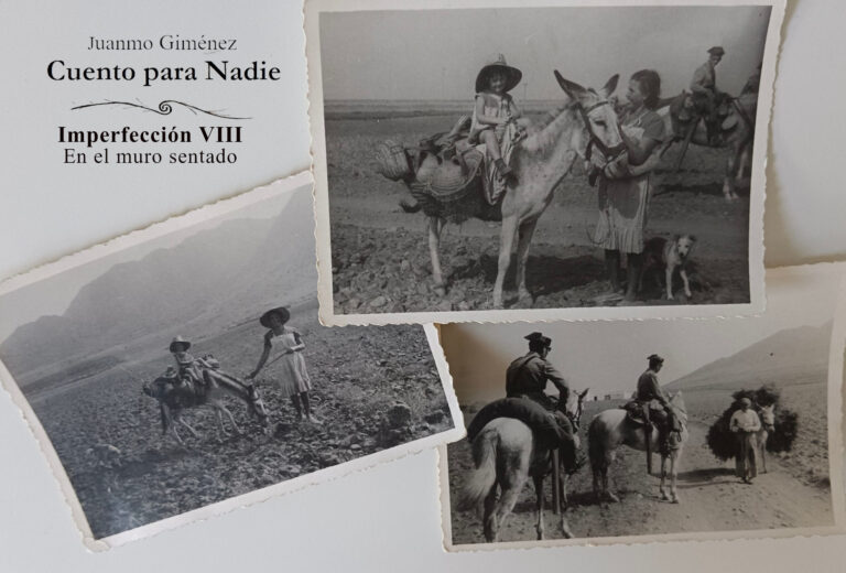 Imperfección VIII - En el muro sentado. (collage)